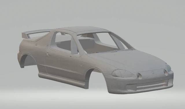 honda crx del sol 3D Print Model .c4d .max .obj .3ds .fbx .stl .blend 