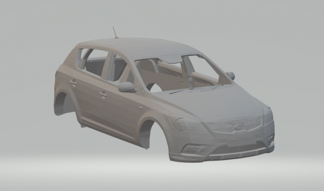 kia ceed 2011 3D Print Model .c4d .max .obj .3ds .fbx .stl .blend 