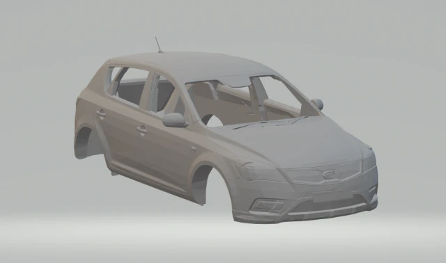 kia ceed 2011 3D Print Model .c4d .max .obj .3ds .fbx .stl .blend