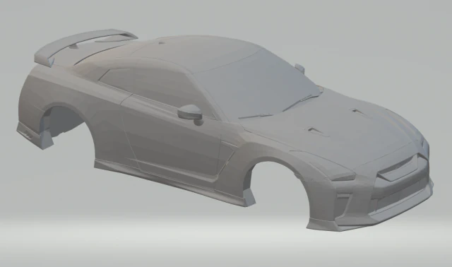 nissan gtr 2017 3D Print Model .c4d .max .obj .3ds .fbx .stl .blend 