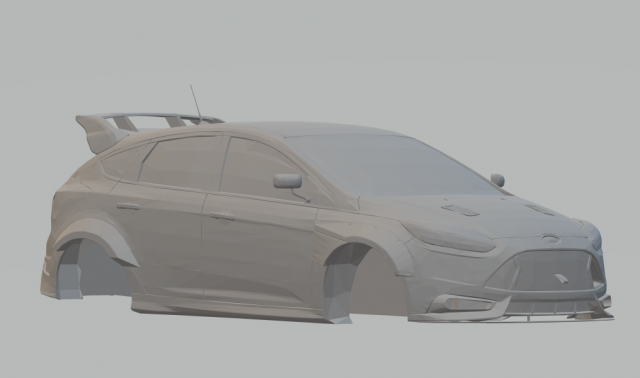 focus st 2014 hoonigan 3D 打印模型 .c4d .max .obj .3ds .fbx .stl .blend 