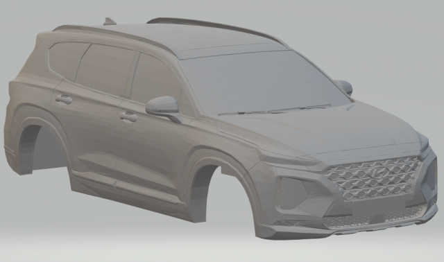 hyundai santa fe 2020 3D Принт Модель .c4d .max .obj .3ds .fbx .stl .blend 