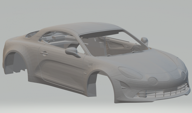 renault alpine a110 2019 3Dプリントモデル .c4d .max .obj .3ds .fbx .stl .blend 