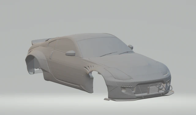 nissan 350z rocketbunny 2003 3D Print Model .c4d .max .obj .3ds .fbx .stl .blend 