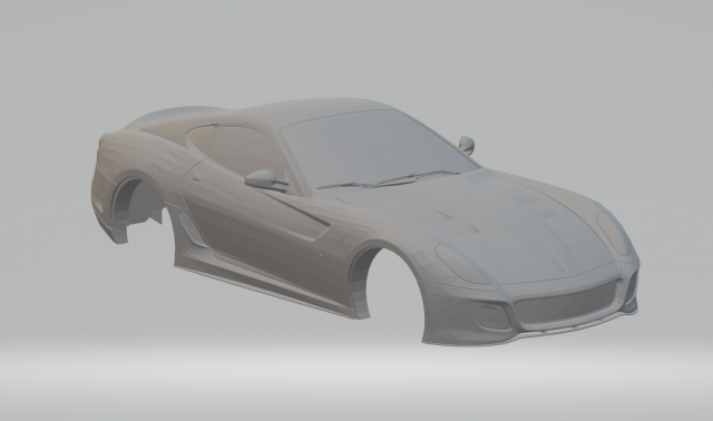 ferrari 599 gto 2010 3D Принт Модель .c4d .max .obj .3ds .fbx .stl .blend 