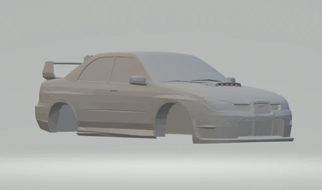 subaru wrx 2006 3D Print Model .c4d .max .obj .3ds .fbx .stl .blend 