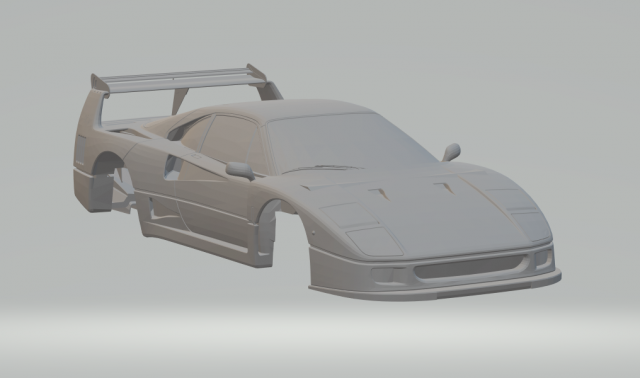 ferrari f40 lm 1987 Modelo de Impressão 3D .c4d .max .obj .3ds .fbx .stl .blend 