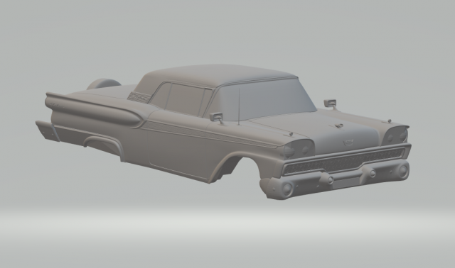 fairlane skyliner hardtop 1959 3D 打印模型 .c4d .max .obj .3ds .fbx .stl .blend 