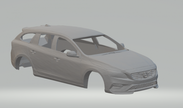 2015 volvo v60 3D Принт Модель .c4d .max .obj .3ds .fbx .stl .blend 