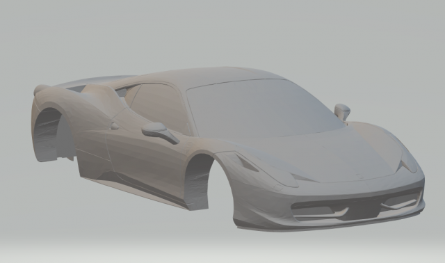 ferrari 458 italia 3D Print Model .c4d .max .obj .3ds .fbx .stl .blend 