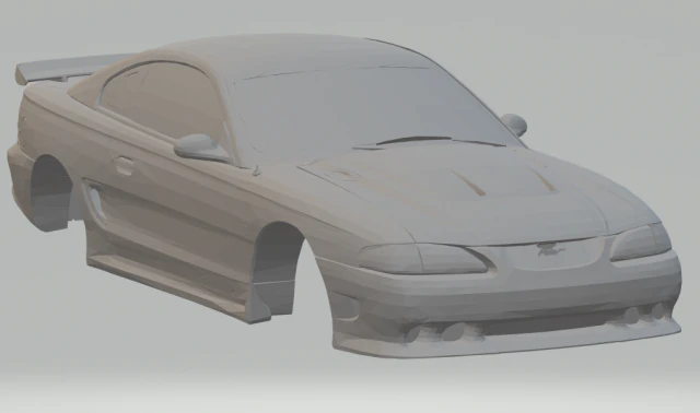 95 mustang saleen s351 3D Print Model .c4d .max .obj .3ds .fbx .stl .blend 
