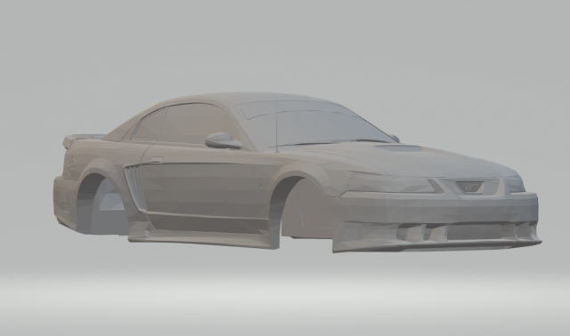Mustang saleen s281 2000 3D Print Model .c4d .max .obj .3ds .fbx .stl .blend 