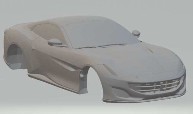 ferrari portofino 2018 Modelo de Impressão 3D .c4d .max .obj .3ds .fbx .stl .blend 