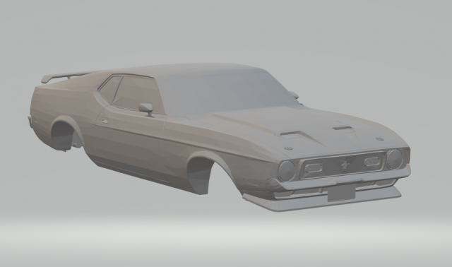 mustang march 1 1971 3D Принт Модель .c4d .max .obj .3ds .fbx .stl .blend 