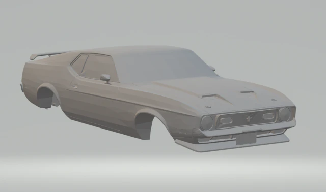 mustang march 1 1971 3D Print Model .c4d .max .obj .3ds .fbx .stl .blend 