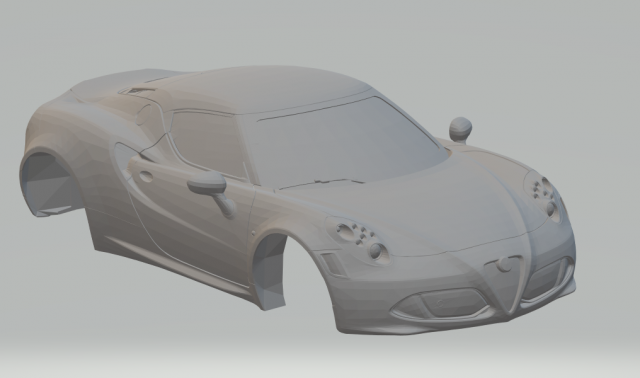 Alfa romeo 4c coupe 2013 3D Print Model .c4d .max .obj .3ds .fbx .stl .blend 