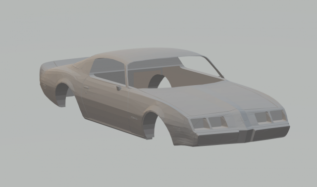 pontiac firebird 81 3Dプリントモデル .c4d .max .obj .3ds .fbx .stl .blend 