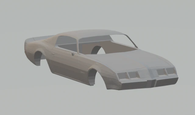 ポンティアック ファイヤーバード 81 3Dプリントモデル .c4d .max .obj .3ds .fbx .stl .blend 