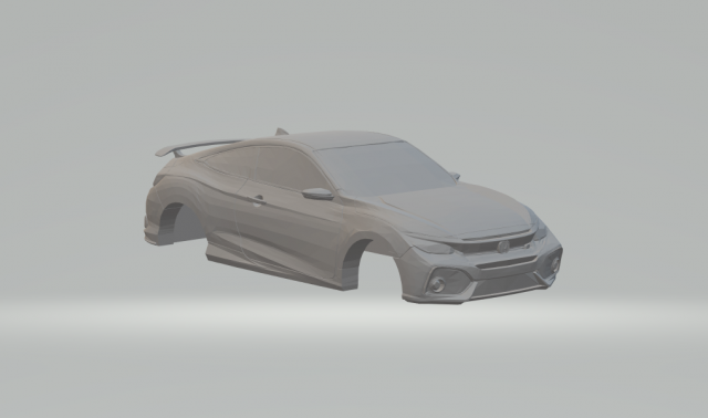 honda civic coupe si 17 Modelo de Impressão 3D .c4d .max .obj .3ds .fbx .stl .blend 