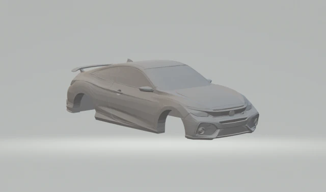 honda civic coupe si 17 3D Print Model .c4d .max .obj .3ds .fbx .stl .blend 