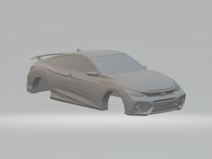 honda civic coupe si 17 Modèles 3D en vedette