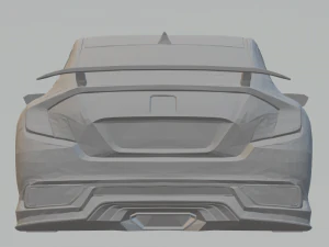 honda civic coupe si 17 3D Print Model