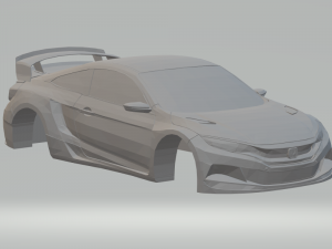 honda civic coupe rally cross 17 Modelo de impresión 3D