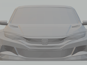 honda civic coupe rally cross 17 Model Cetak 3D