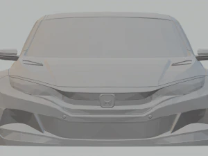 honda civic coupe rally cross 17 3D Print Model
