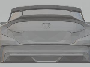 honda civic coupe rally cross 17 Model Cetak 3D