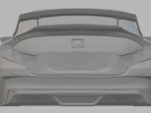 honda civic coupe rally cross 17 3D Print Model