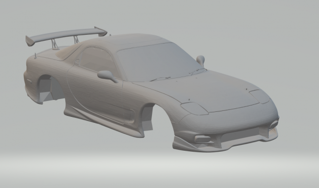 mazda rx7 toretto fast and furious 3Dプリントモデル .c4d .max .obj .3ds .fbx .stl .blend 