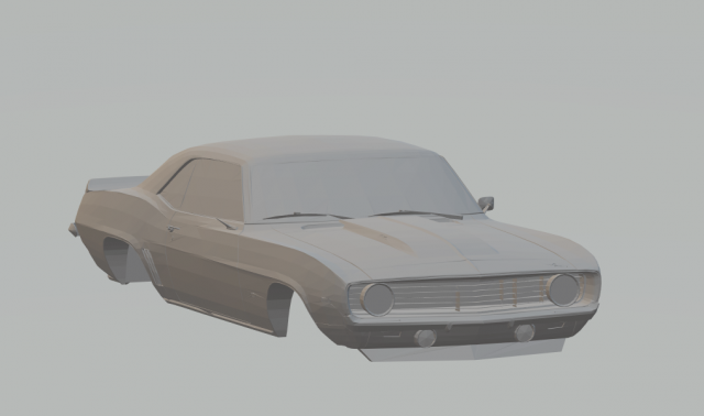 chevrolet camaro 1969 3D Baskı Modeli .c4d .max .obj .3ds .fbx .stl .blend 