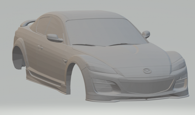 mazda rx8 2011 3D प्रिंट मॉडल .c4d .max .obj .3ds .fbx .stl .blend