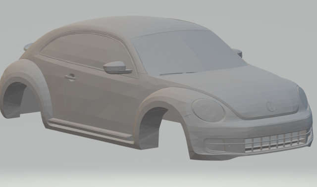 vw new beetle 2013 Model Cetak 3D .c4d .max .obj .3ds .fbx .stl .blend 