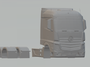 mercedes actros mp4 3D 프린트 모델