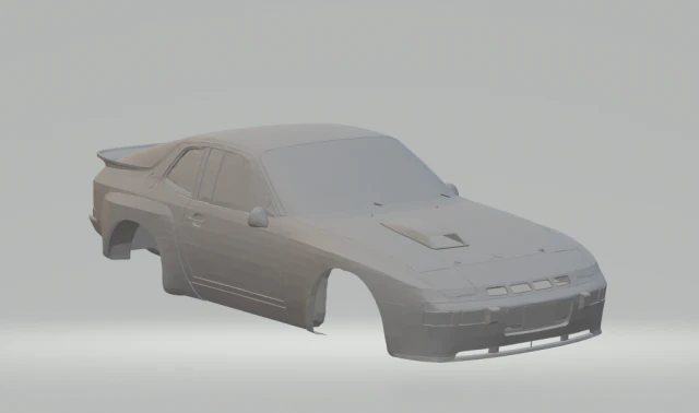 porsche 924 gts 1981 3D Print Model .c4d .max .obj .3ds .fbx .stl .blend