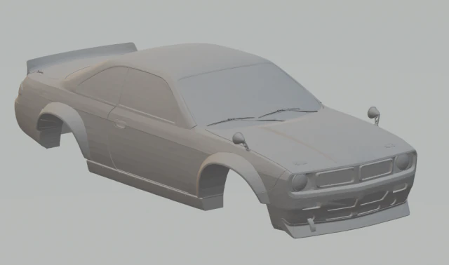 nissan silvia s14 custom 3D Print Model .c4d .max .obj .3ds .fbx .stl .blend 