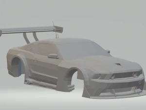 voiture de course mustang gt3 Modèles 3D en vedette