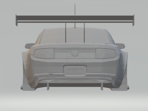 mustang gt3 race car 3D Baskı Modeli