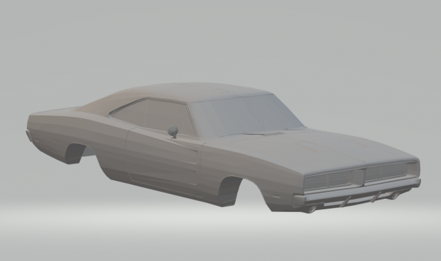 dodge charger 68 3D Принт Модель .c4d .max .obj .3ds .fbx .stl .blend 
