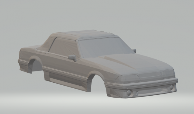 Mustang gt 87 convertible Modelo de impresión 3D .c4d .max .obj .3ds .fbx .stl .blend 