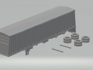 trailer grain bulk carrier hauler truck 3D Print Model