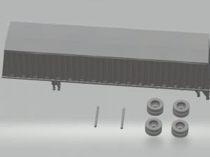 trailer grain bulk carrier hauler truck 3D Принт Модель