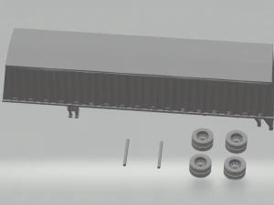 trailer grain bulk carrier hauler truck 3D Print Model