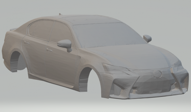 2019 lexus gs f 3D Baskı Modeli .c4d .max .obj .3ds .fbx .stl .blend 