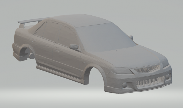 Mazda mazdaspeed familia 2001 3D Модель .c4d .max .obj .3ds .fbx .stl .blend 