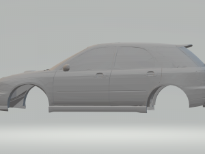 subaru impreza wrx sti wagon 2002 Model do druku 3D