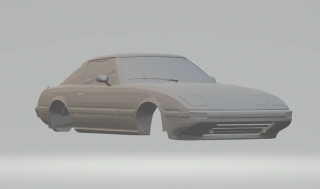 mazda rx7 1985 3D Print Model .c4d .max .obj .3ds .fbx .stl .blend