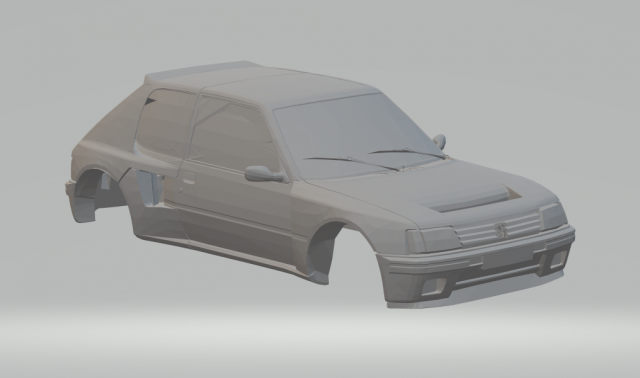 peugeot 205 wrc 3D Принт Модель .c4d .max .obj .3ds .fbx .stl .blend 